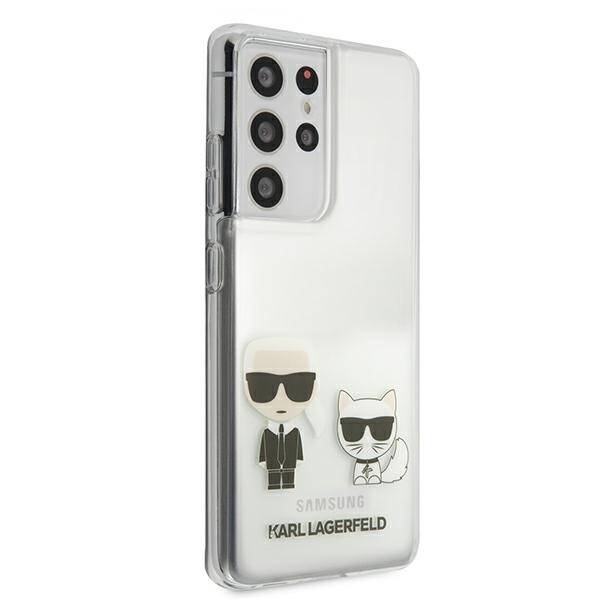 Etui KARL LAGERFELD Samsung Galaxy S21 Ultra Karl & Choupette Bezbarwny Hardcase