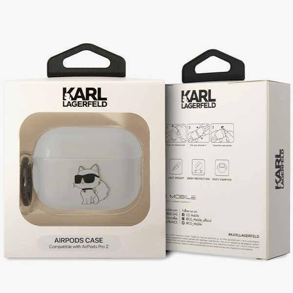 Etui Karl Lagerfeld KLAP2HNCHTCT Airpods Pro 2 cover transparent Ikonik Choupette Case