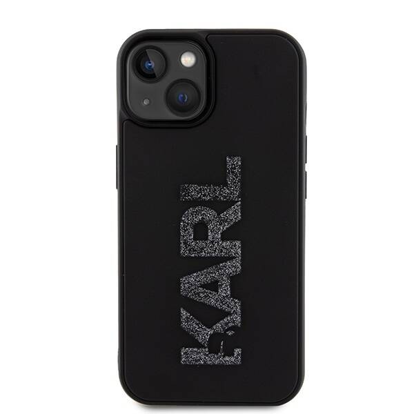 Etui Karl Lagerfeld KLHCP15S3DMBKCK iPhone 15 6.1" czarny/black hardcase 3D Rubber Glitter Logo Case