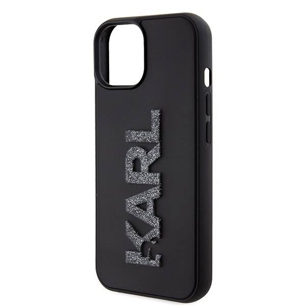 Etui Karl Lagerfeld KLHCP15S3DMBKCK iPhone 15 6.1" czarny/black hardcase 3D Rubber Glitter Logo Case