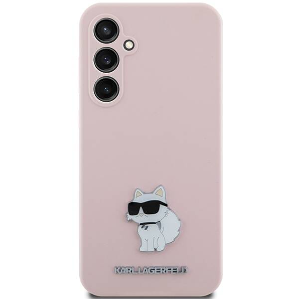 Etui Karl Lagerfeld KLHCS23FESMHCNPP Samsung Galaxy S23 FE S711 różowy/pink Silicone Choupette Metal Pin Case