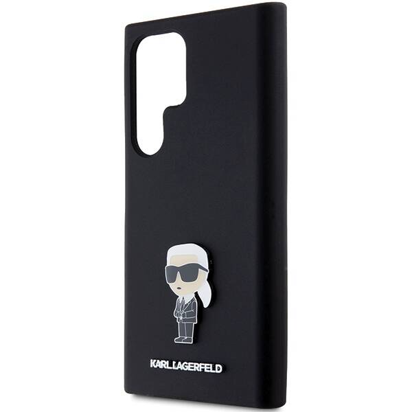 Etui Karl Lagerfeld KLHCS23LSMHKNPK Galaxy S23 Ultra S918 czarny/black Silicone Ikonik Metal Pin