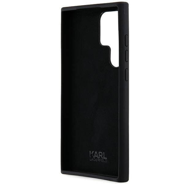 Etui Karl Lagerfeld KLHCS23LSMHKNPK Galaxy S23 Ultra S918 czarny/black Silicone Ikonik Metal Pin