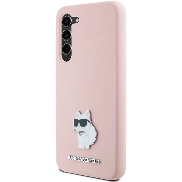 Etui Karl Lagerfeld KLHCS24SSMHCNPP S24 S921 różowy/pink Silicone Choupette Metal Pin