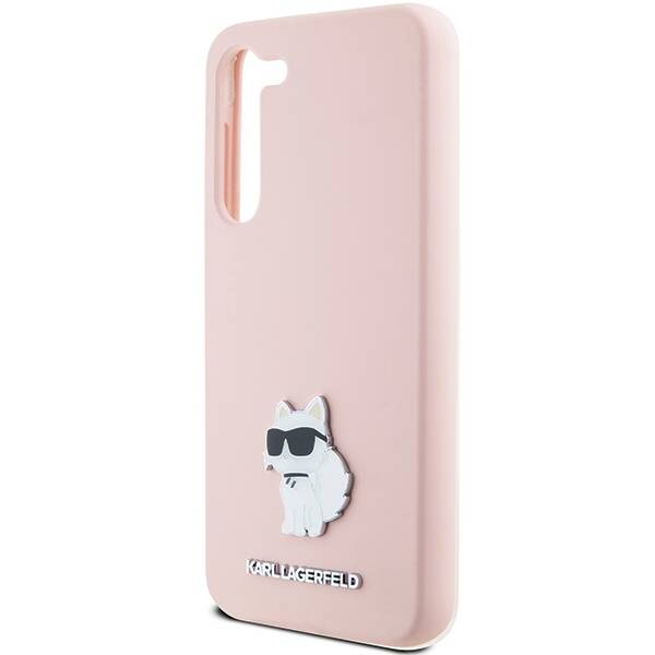 Etui Karl Lagerfeld KLHCS24SSMHCNPP S24 S921 różowy/pink Silicone Choupette Metal Pin