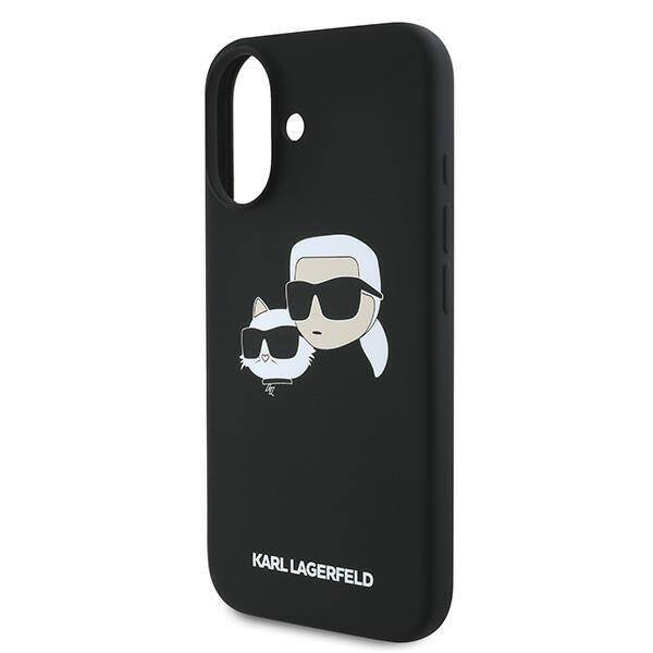 Etui Karl Lagerfeld KLHMP16MSKCHPPLK iPhone 16 Plus czarny/black HC MagSafe Sil Double Heads Print