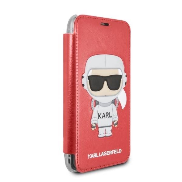 Etui Karl Lagerfeld Klflbkpxkscore iPhone X/ Xs Bookcase Czerwony/red Karl Space Cosmonaut Case