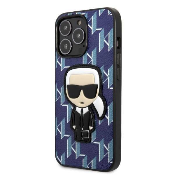 Etui Karl Lagerfeld Klhcp13xpmnikbl iPhone 13 Pro Max 6,7" Hardcase Niebieski/blue Monogram Ikonik Patch Case