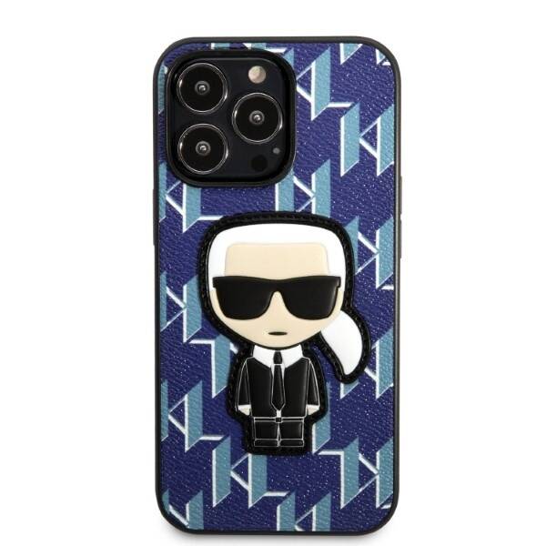 Etui Karl Lagerfeld Klhcp13xpmnikbl iPhone 13 Pro Max 6,7" Hardcase Niebieski/blue Monogram Ikonik Patch Case