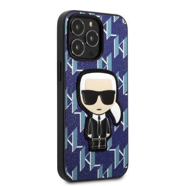 Etui Karl Lagerfeld Klhcp13xpmnikbl iPhone 13 Pro Max 6,7" Hardcase Niebieski/blue Monogram Ikonik Patch Case