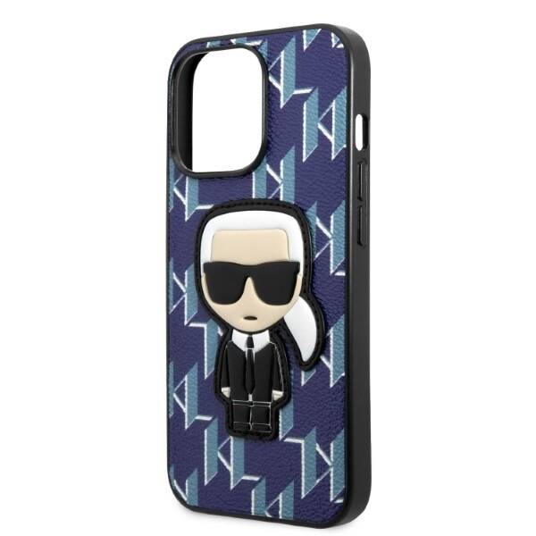 Etui Karl Lagerfeld Klhcp13xpmnikbl iPhone 13 Pro Max 6,7" Hardcase Niebieski/blue Monogram Ikonik Patch Case