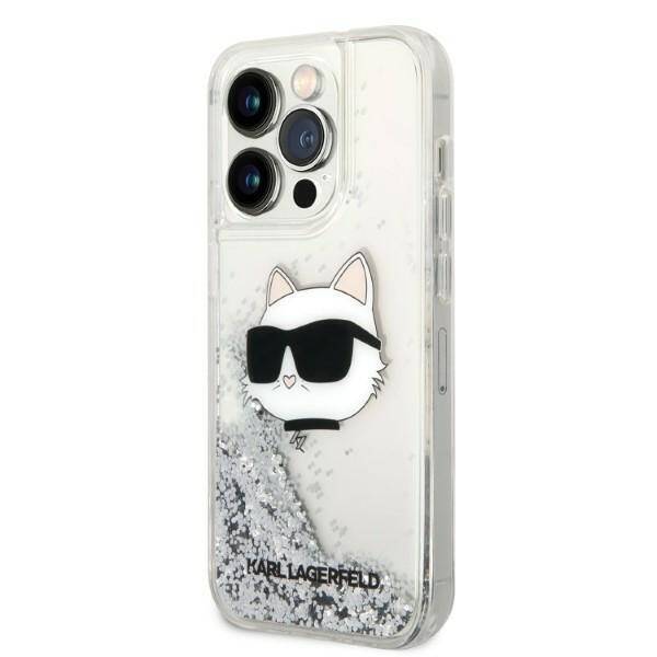 Etui Karl Lagerfeld Klhcp14llnchcs Iphone 14 Pro 6,1" Srebrny/silver Hardcase Glitter Choupette Head Case