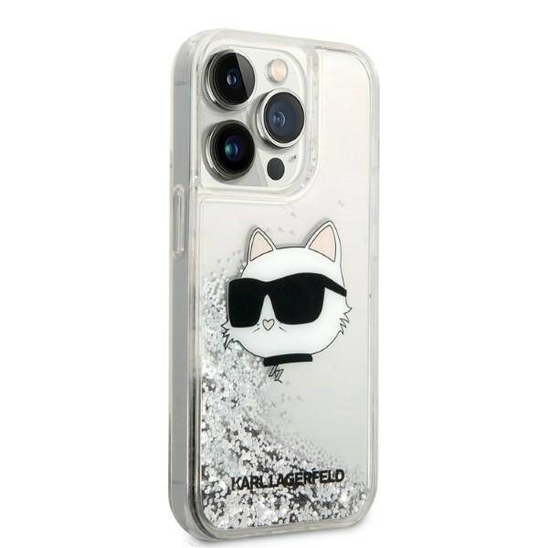 Etui Karl Lagerfeld Klhcp14llnchcs Iphone 14 Pro 6,1" Srebrny/silver Hardcase Glitter Choupette Head Case