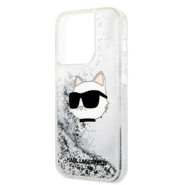 Etui Karl Lagerfeld Klhcp14llnchcs Iphone 14 Pro 6,1" Srebrny/silver Hardcase Glitter Choupette Head Case