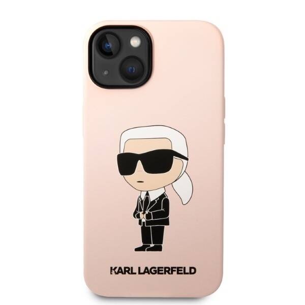 Etui Karl Lagerfeld Klhmp14msnikbcp Iphone 14 Plus 6,7" Hardcase Różowy/pink Silicone Ikonik Magsafe Case