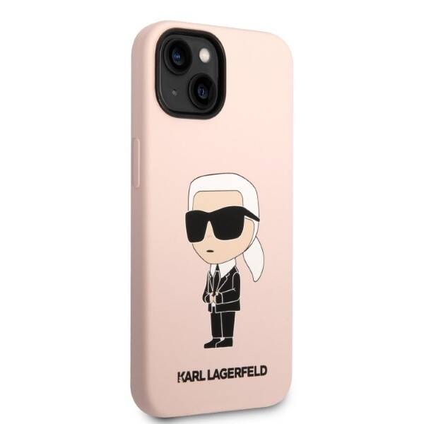 Etui Karl Lagerfeld Klhmp14msnikbcp Iphone 14 Plus 6,7" Hardcase Różowy/pink Silicone Ikonik Magsafe Case