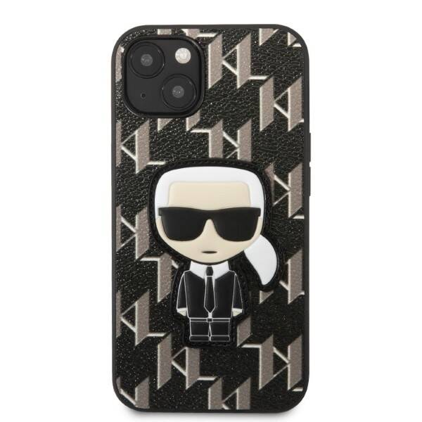 Etui Karl Lagerfeld iPhone 13 Mini 5,4" Hardcase Czarny/black Monogram Ikonik Patch Case