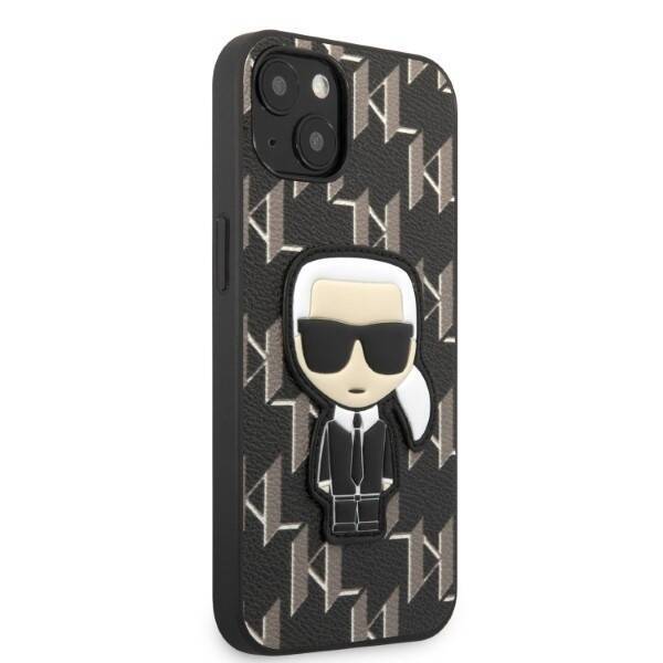 Etui Karl Lagerfeld iPhone 13 Mini 5,4" Hardcase Czarny/black Monogram Ikonik Patch Case