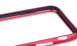 Etui LJY Hardcore iPhone 6 6S Aluminium Bumper Ramka Czerwony