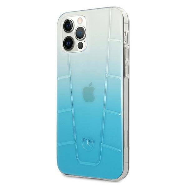 Etui Mercedes Apple iPhone 12 12 Pro Transparent Line Niebieski Case