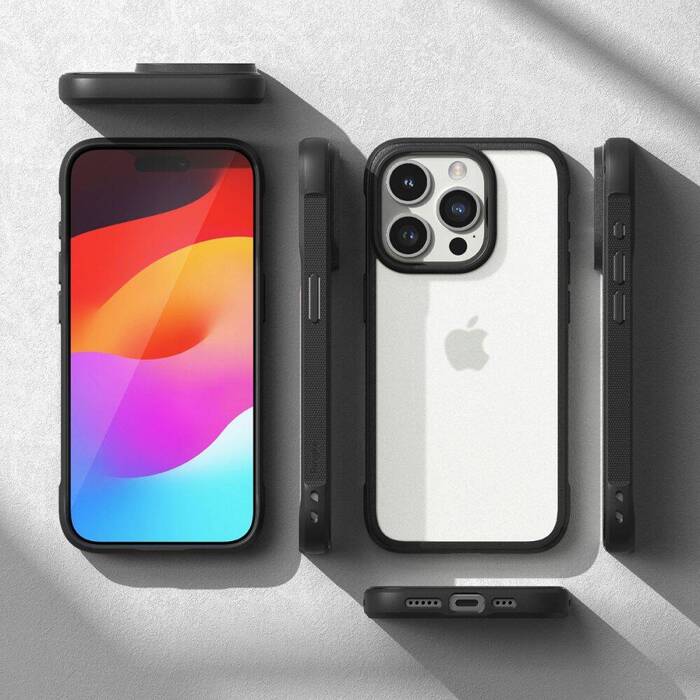 Etui Ringke Fusion Bold iPhone 15 Pro Matte Black Case