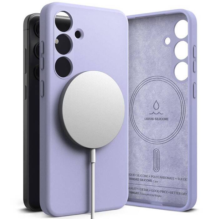 Etui Ringke Silicone Magnetic Magsafe Samsung Galaxy S24 Lavender Case