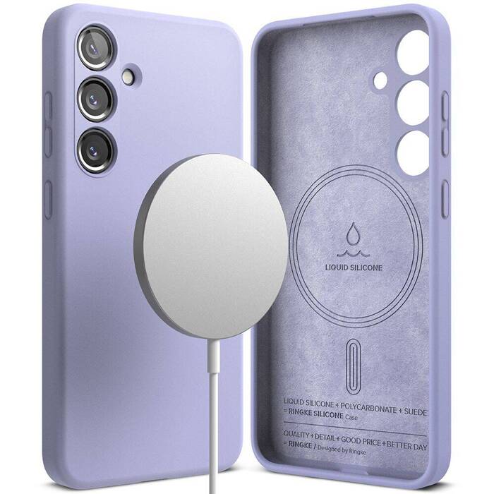 Etui Ringke Silicone Magnetic Magsafe Samsung Galaxy S24 Lavender Case