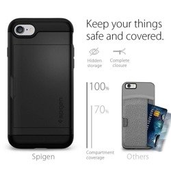 Etui SPIGEN Apple iPhone SE 2022 2020 7 8 Slim Armor Cs Black Czarne Case 