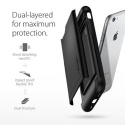 Etui SPIGEN Apple iPhone SE 2022 2020 7 8 Slim Armor Cs Black Czarne Case 