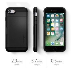 Etui SPIGEN Apple iPhone SE 2022 2020 7 8 Slim Armor Cs Black Czarne Case 