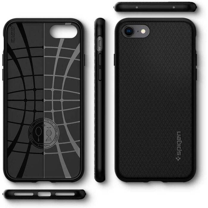 Etui SPIGEN Liquid Air Apple iPhone SE 2022 2020 7 8 Black Czarne Case