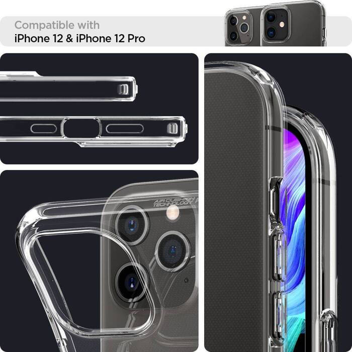 Etui SPIGEN Liquid Crystal iPhone 12 12 Pro Crystal Clear Przeźroczyste Case