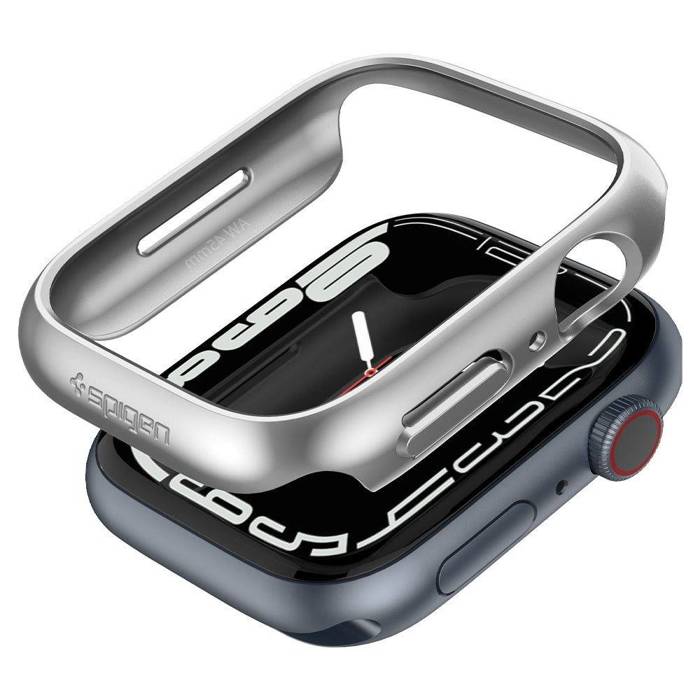 Etui SPIGEN Thin Fit Apple Watch 6 7 8 9 45mm Grafitowe