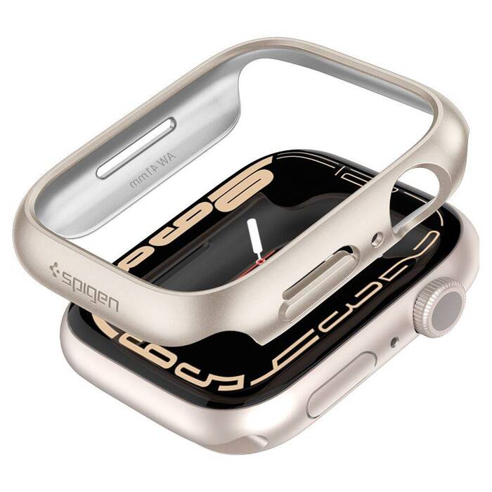 Etui SPIGEN Thin Fit Apple Watch 7 8 9 41mm Starlight Case