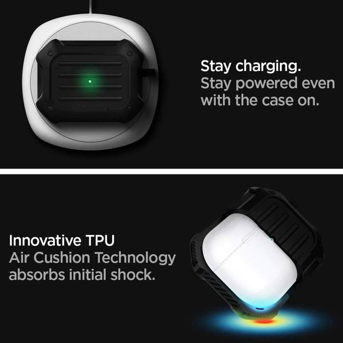 Etui SPIGEN Tough Armor Apple Airpods Pro Black Czarne Case