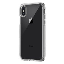 Etui SPIGEN Ultra Hybrid  Apple iPhone X Xs Przezroczyste Clear + Szkło SPIGEN Full Cover Case