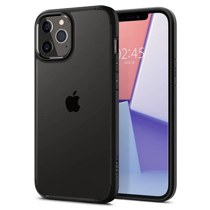 Etui SPIGEN Ultra Hybrid iPhone 12 12 Pro Matte Black Czarne Case