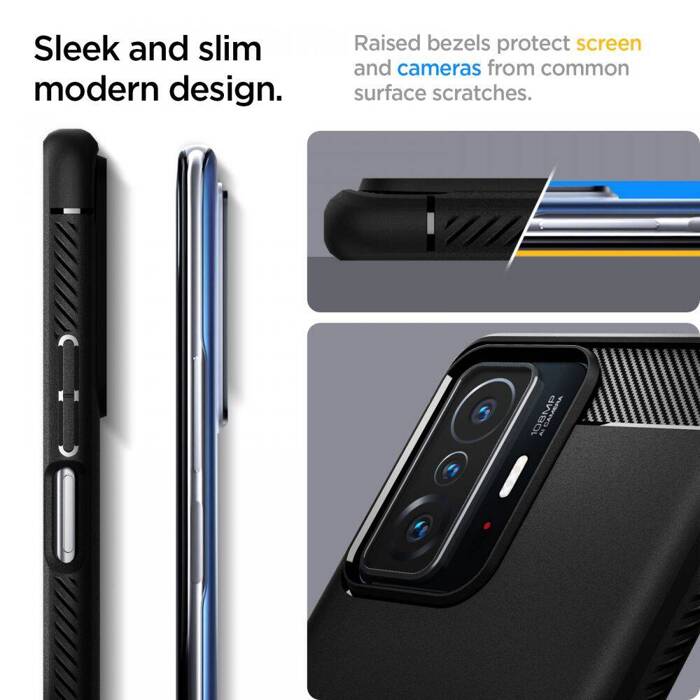 Etui SPIGEN Xiaomi 11T 5G 11T Pro 5G Rugged Armor Matte ETUI Czarne Case