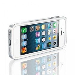 Etui SPIGEN iPhone 5 Neo Hybrid EX Slim Vivid Series Satin Silver Apple Futerał Case