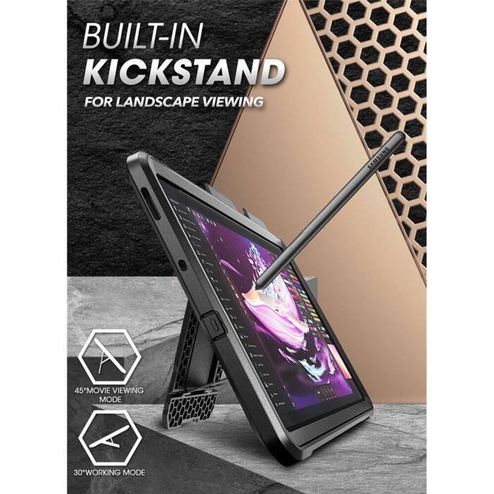 Etui SUPCASE Unicorn Beetle Pro Galaxy Tab S6 Lite 10.4 P610/P615 Black Czarne Case