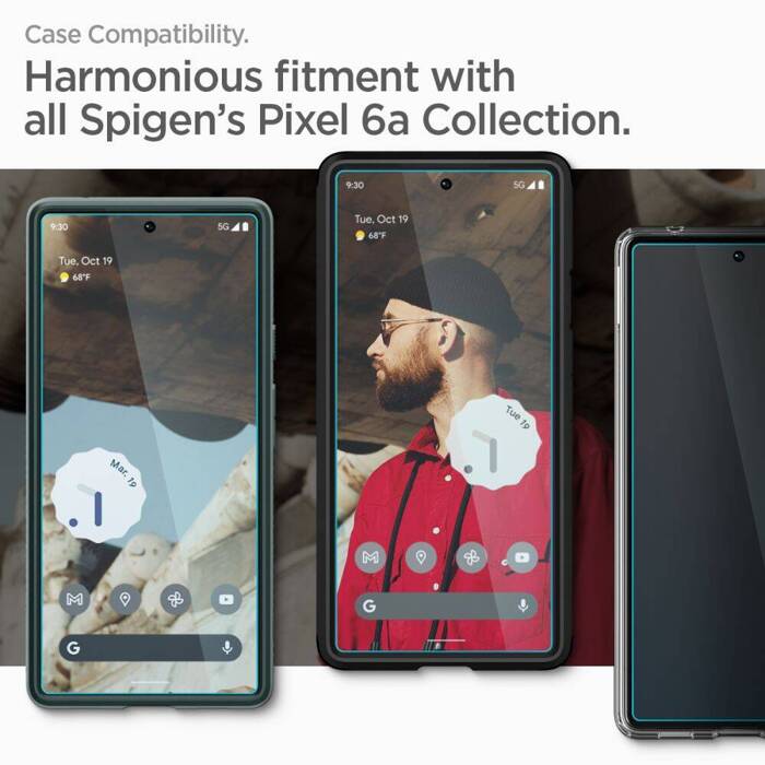 Etui Spigen Alm Glas.tr Slim Szkło Hartowane 2-pack Google Pixel 6a