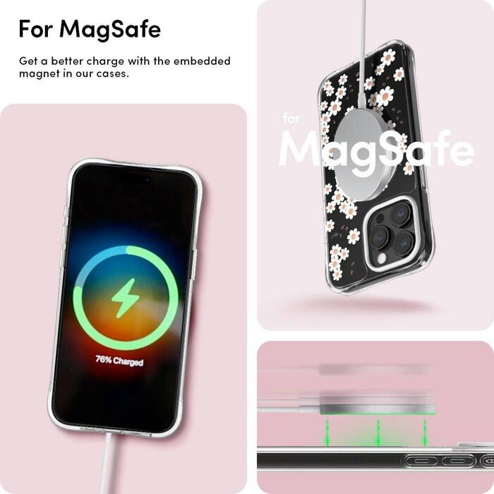 Etui Spigen Cyrill Cecile Mag Magsafe iPhone 15 Pro White Daisy Case