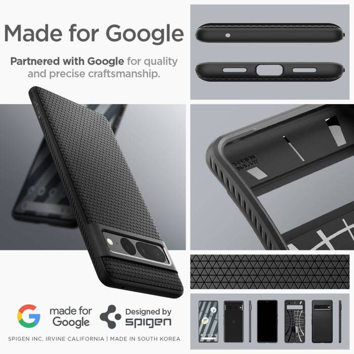 Etui Spigen Liquid Air Google Pixel 7 Pro Etui Matte Black