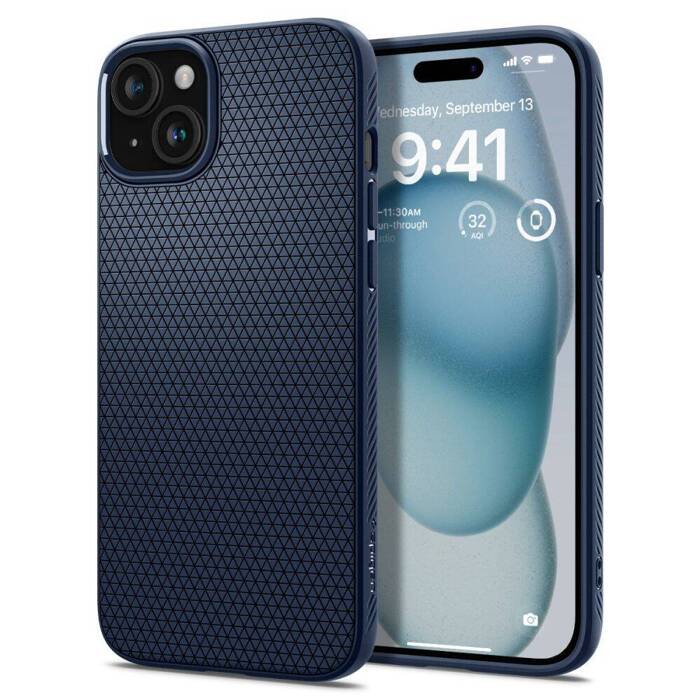 Etui Spigen Liquid Air iPhone 15 Navy Blue Case