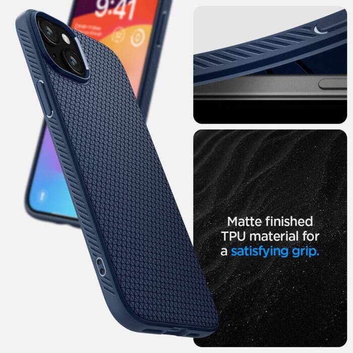 Etui Spigen Liquid Air iPhone 15 Navy Blue Case