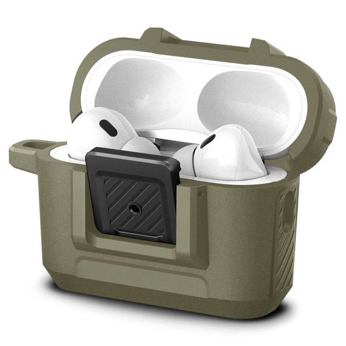 Etui Spigen Lock Fit Airpods Pro 1 / 2 Vintage Khaki Case