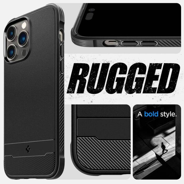 Etui Spigen Rugged Armor Mag Magsafe iPhone 14 Pro Matte Black