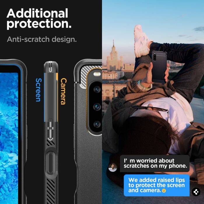 Etui Spigen Rugged Armor Sony Xperia 1 V Matte Black Case