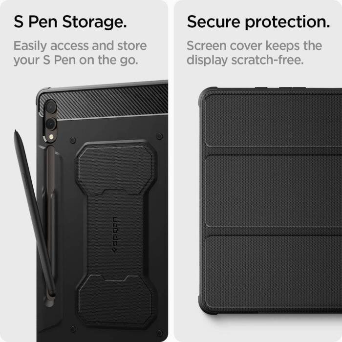 Etui Spigen Rugged Armor ”pro” Galaxy Tab S9+ Plus 12.4 X810 / X816B Black Case