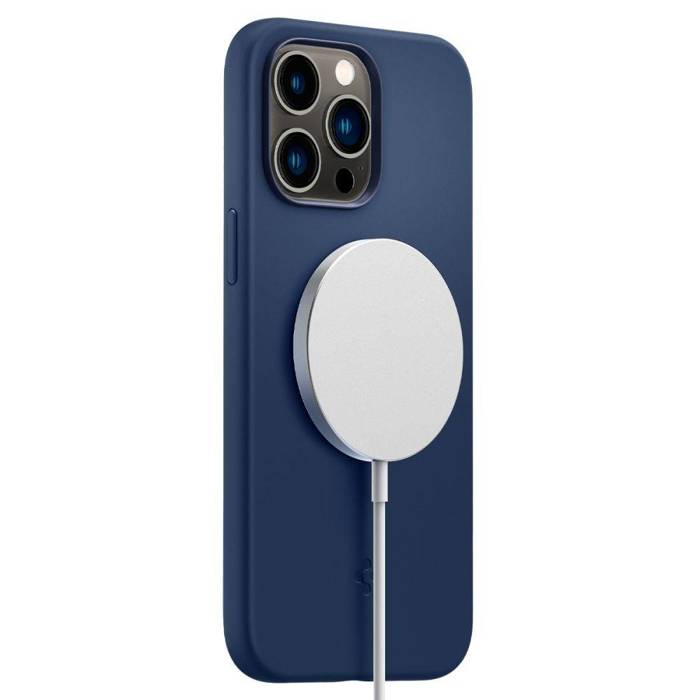 Etui Spigen Silicone Fit Mag Magsafe iPhone 14 Pro Max Navy Blue